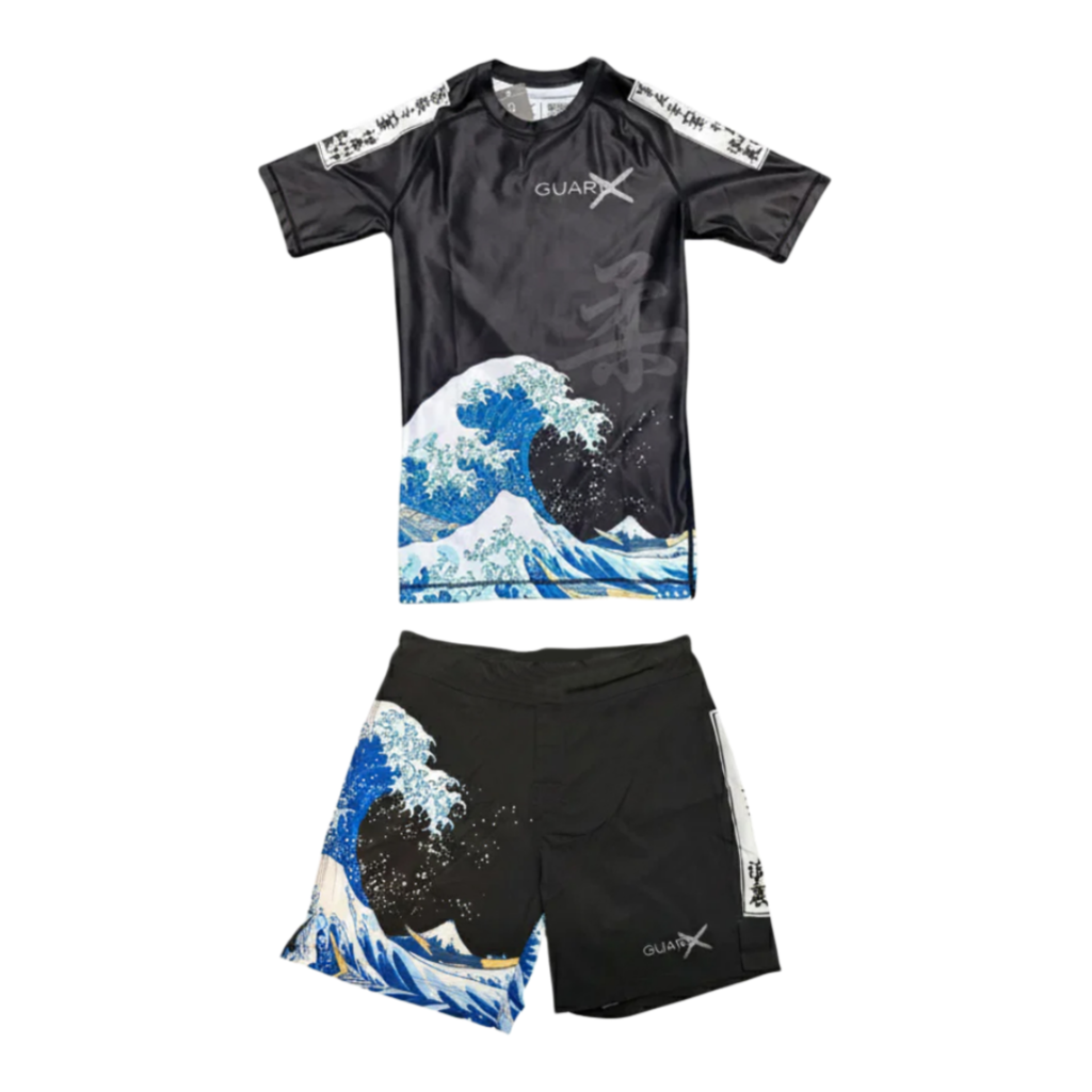 Rash Guard - 일본 우키요에 오션 웨이브 브라질리안 주짓수