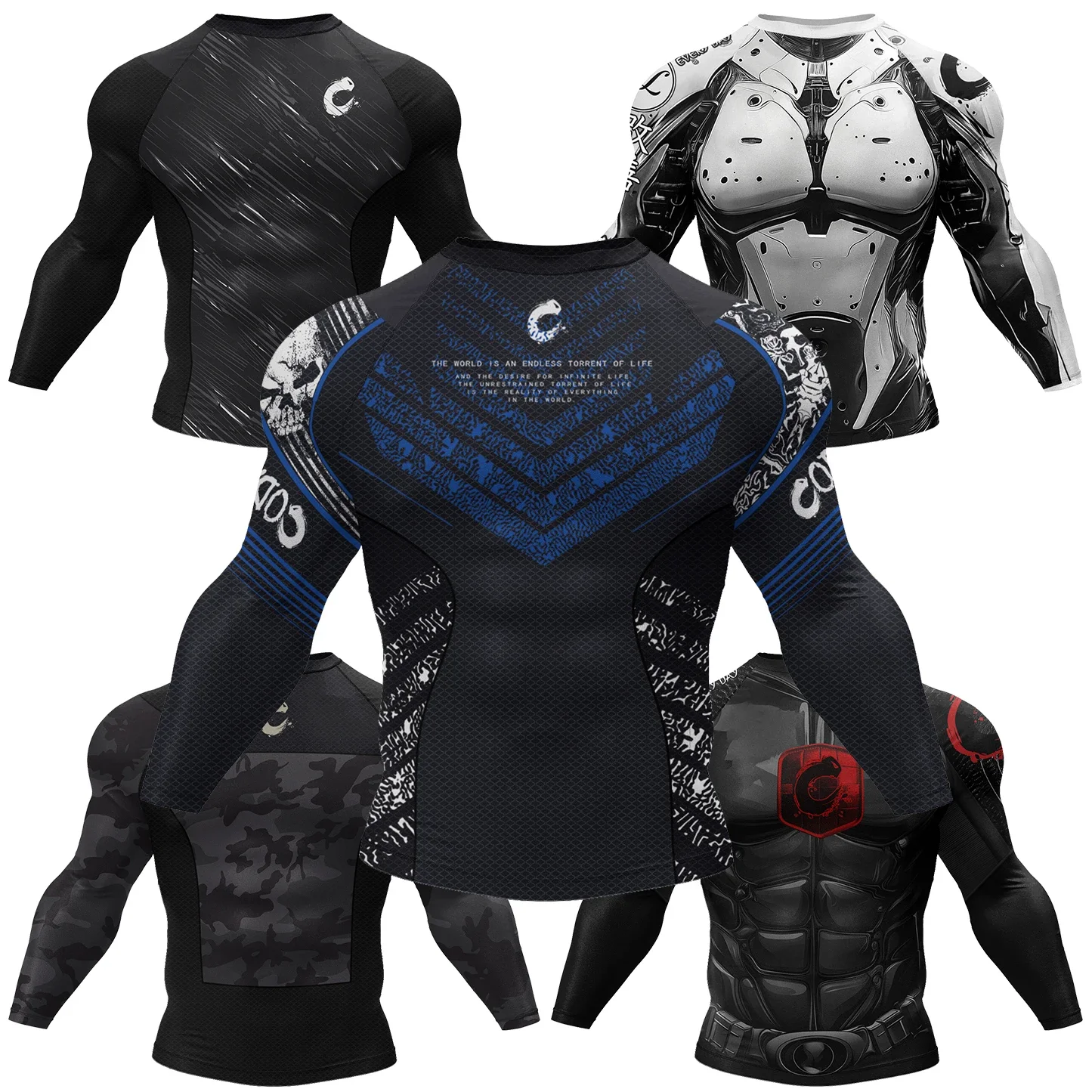 Rash Guard - 남성용 코디 룬딘 MMA 티셔츠, 3D
