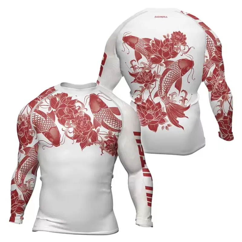 3D 프린팅 기술이 적용된 남성용 레트로 스타일의 긴팔 - Rash Guard 리뷰 및 가격